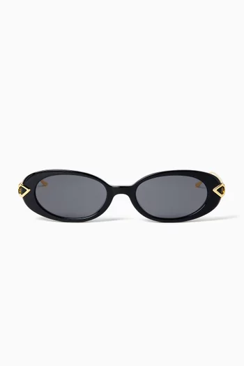 Livi Round Sunglasses in Acetate