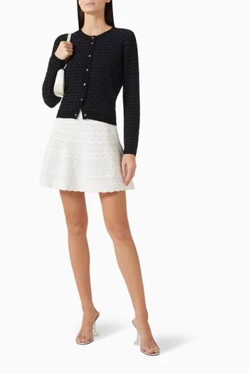Elite2 Wicker Knit Cardigan in Wool-blend