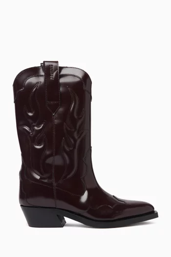 Calyx Cowboy Boots in Leather