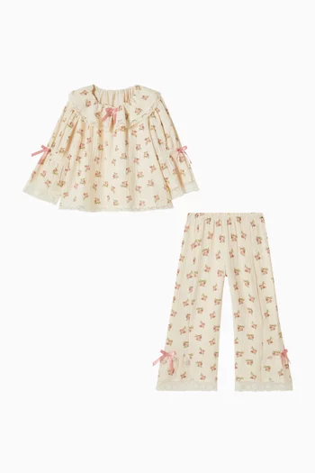 Carmen Pyjama Set in Cotton-muslin