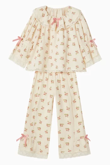 Carmen Pyjama Set in Cotton-muslin