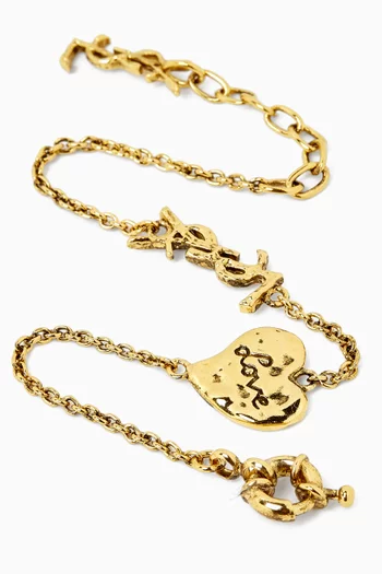 Cassandre Heart Bracelet in Gold-tone Brass