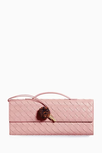 Andiamo Clutch in Intrecciato Leather