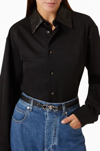 Andiamo Belt in Intrecciato Leather