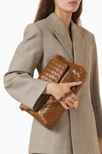 Giorno Shoulder Bag in Intrecciato Leather