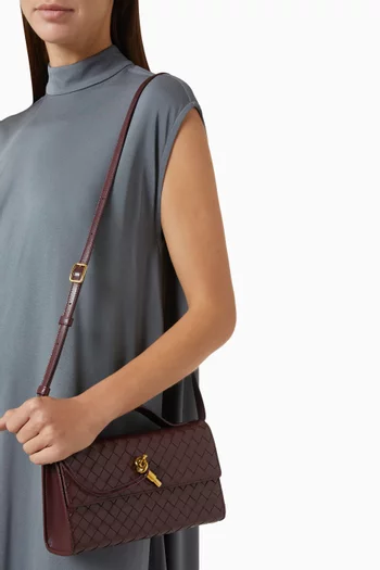 Andiamo Clutch 25 in Intrecciato Leather
