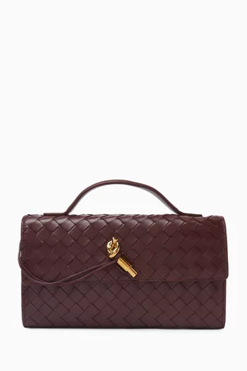 Andiamo Clutch 25 in Intrecciato Leather