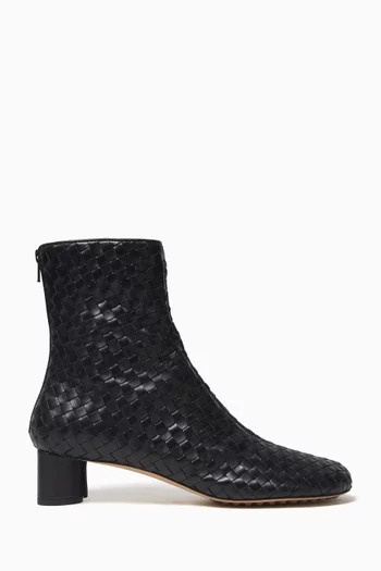 Cherry Ankle 40 Boots in Intrecciato Leather