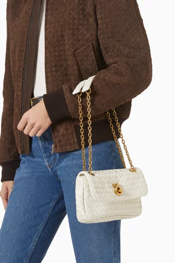 Baby Madison Shoulder Bag in Intrecciato Leather