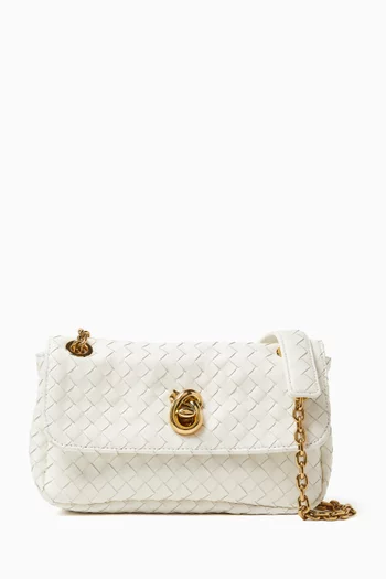 Baby Madison Shoulder Bag in Intrecciato Leather