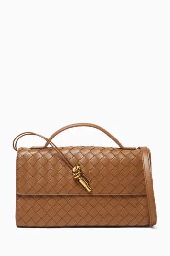 Andiamo Clutch 25 in Intrecciato Leather
