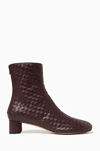 Cherry Ankle 40 Boots in Intrecciato Leather
