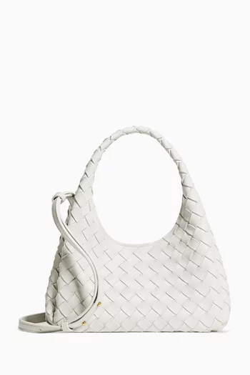 Baby Campana Shoulder Bag in Intrecciato Leather