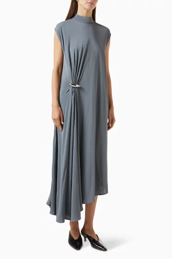 Claw Metal Maxi Dress in Crepe-jersey