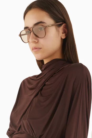 نظارة شمسية سكاوت بإطار أفياتور أسيتات