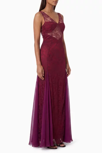 Camille Dress in Chantilly Lace & Chiffon