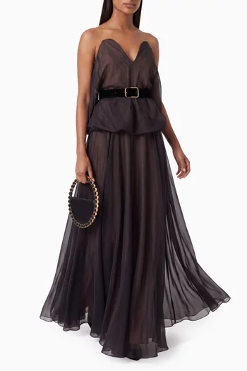 Chantal Ruffled Dress in Chiffon