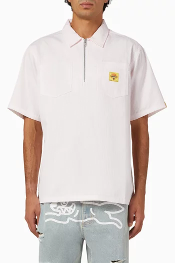 Waitress Quarter-zip Work Shirt in Cotton