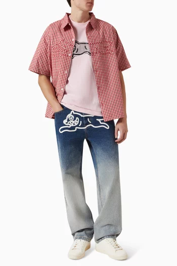 Half Tone Running Dog T-shirt in Cotton Jersey