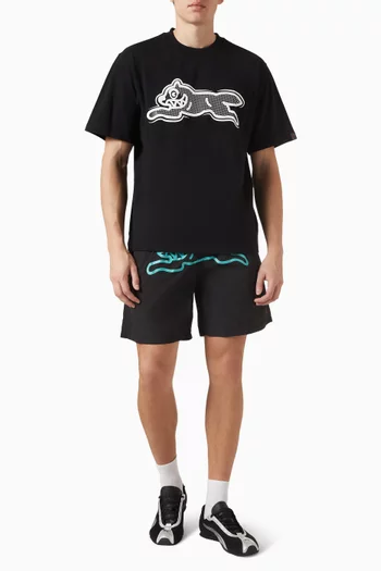 Half Tone Running Dog T-shirt in Cotton Jersey