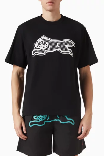 Half Tone Running Dog T-shirt in Cotton Jersey