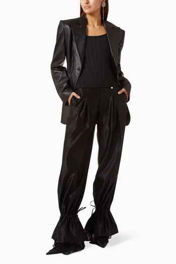 Single-breasted Blazer in Lambskin Leather