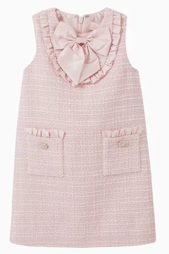 Powdered Petal Dress in Tweed