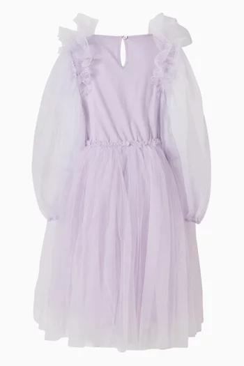 Violet Velvet Tutu Dress in Tulle