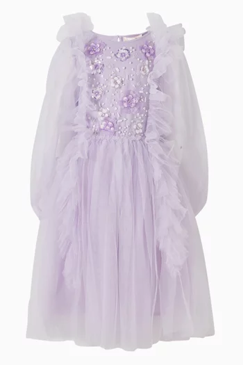 Violet Velvet Tutu Dress in Tulle