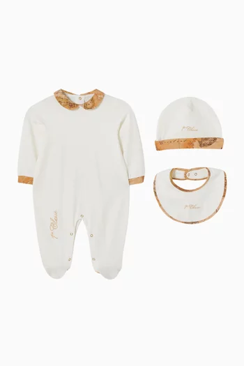 Geo Classic Sleepsuit Set in Cotton