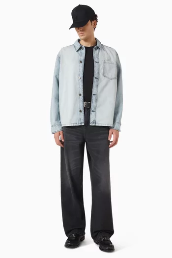 Bleached Overshirt in Denim