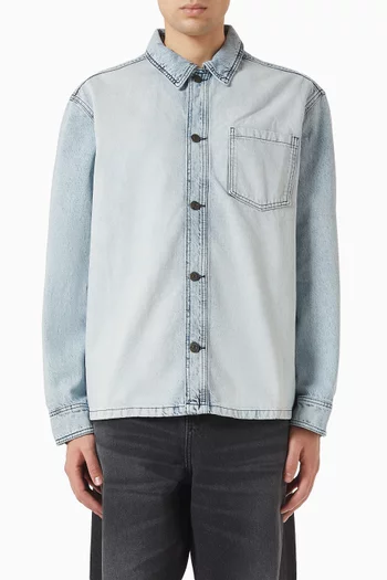 Bleached Overshirt in Denim