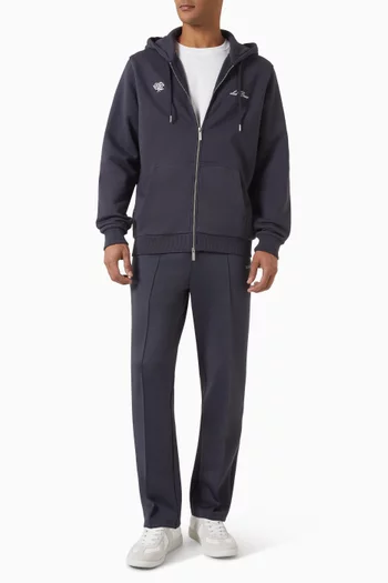 Deux Zip Hoodie in Cotton