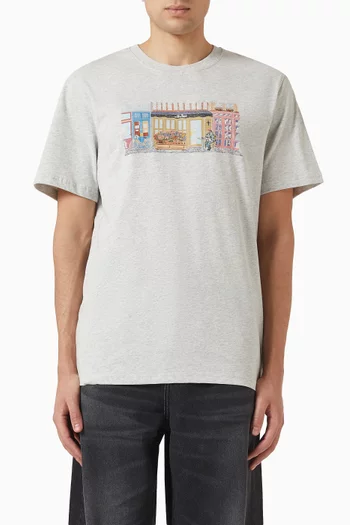 Market-printed T-shirt in Jersey