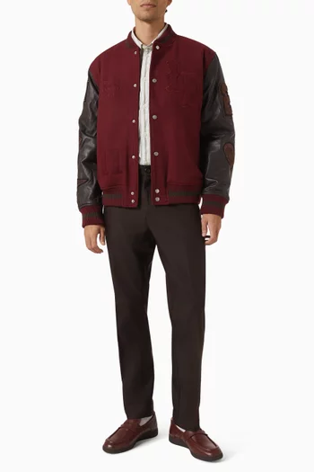 Varsity Jacket in Wool-blend