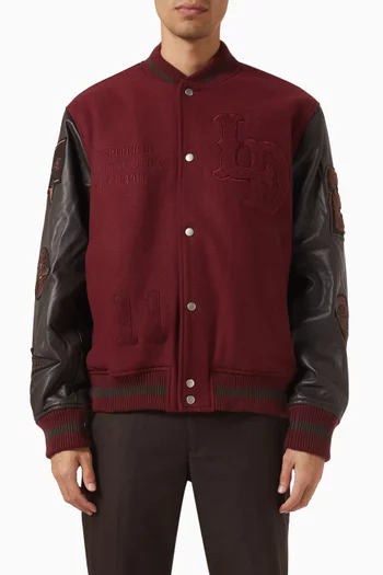 Varsity Jacket in Wool-blend