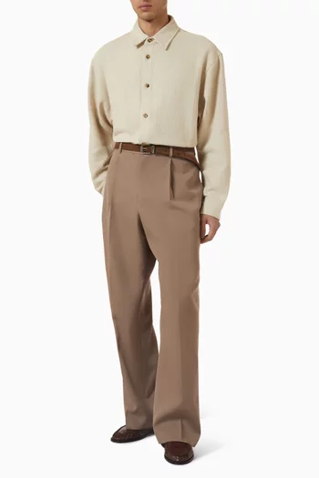 Textured Overshirt in Cotton Blend