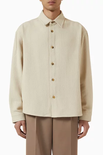 Textured Overshirt in Cotton Blend