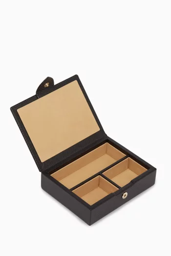 Small Square Trinket Box in Calf Leather