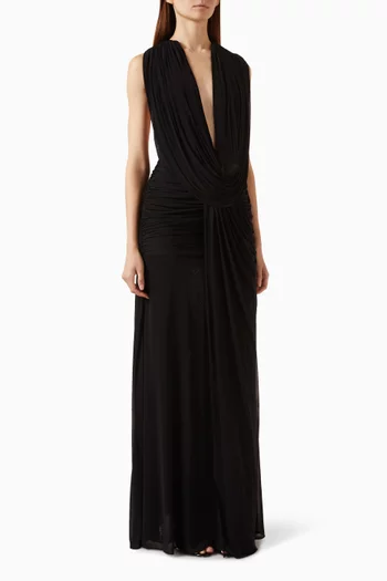 Ripple Drape Gown in Jersey