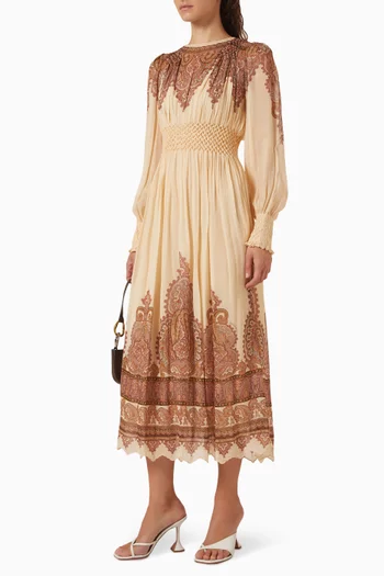 Ascent Smocked Dress in Viscose