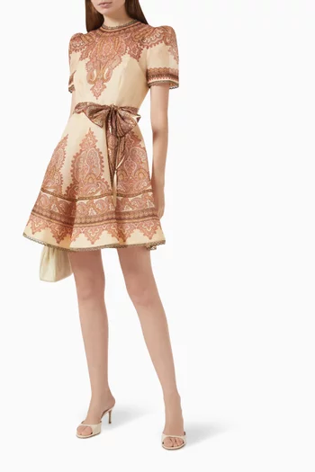 Ascent Picnic Mini Dress in Linen Blend