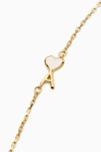 Hammered Ami De Coeur Thin Necklace in Metal