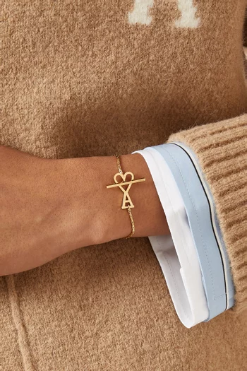 Ami de Coeur Chain Bracelet in Gold-tone Brass