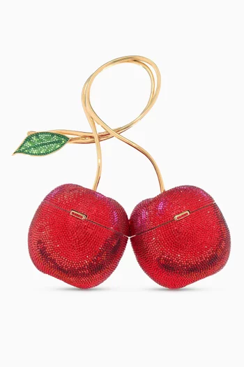 Cherries Sweetheart Crystal-embellished Clutch