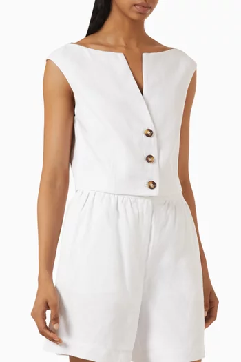 Dakota Top in Linen