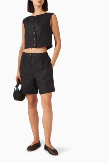 Dakota Cropped Top in Linen