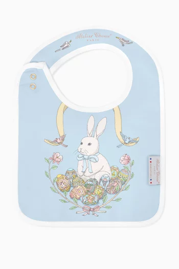 Bunny Satin Bib in Organic Cotton