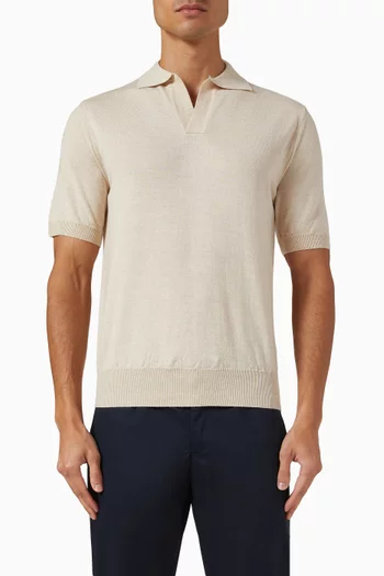 Buttonless Polo Shirt in Cashwool®
