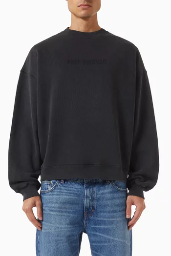 Distort Washed Sweatshirt in Organic Cotton